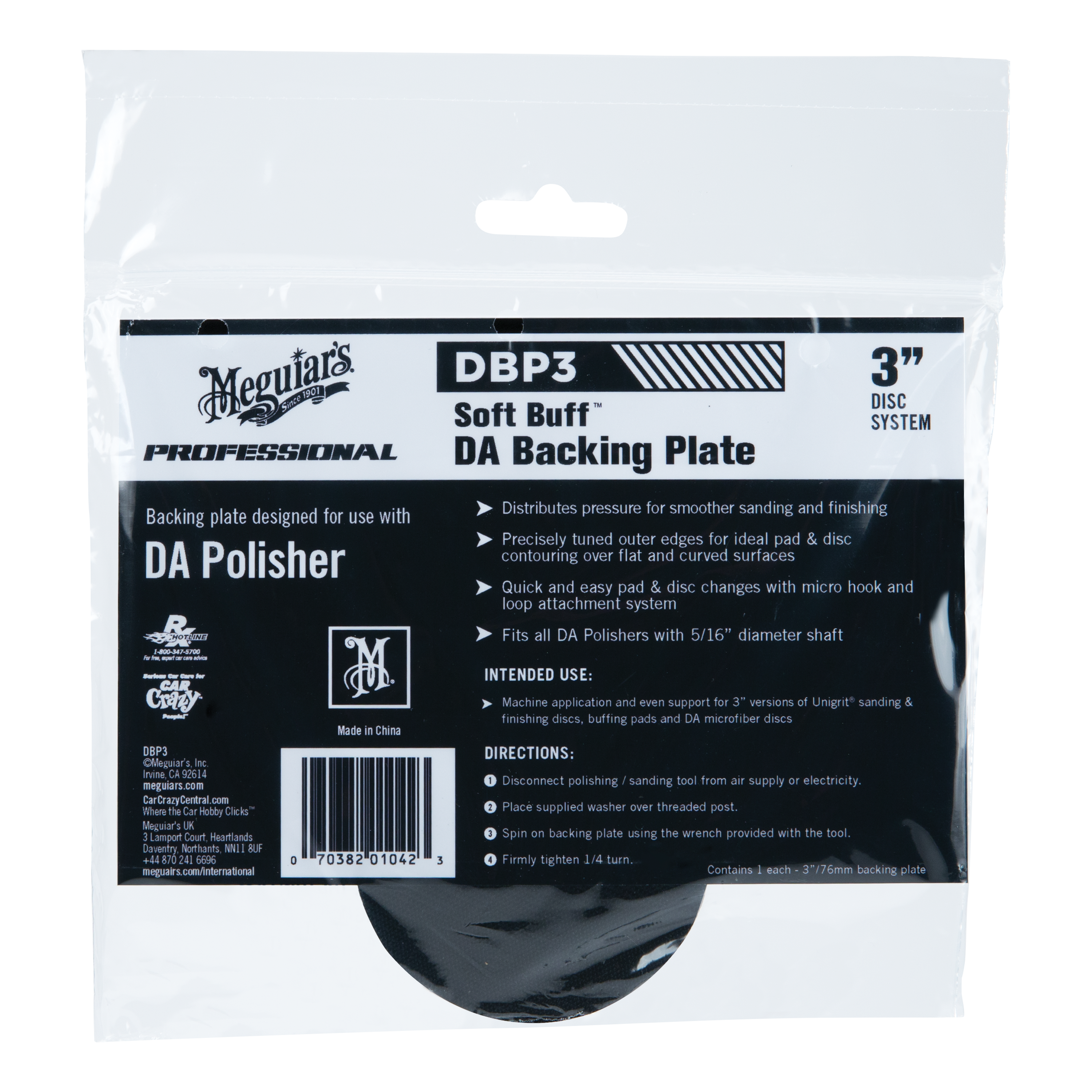 3" Meguiars Dual Action Backing Plate