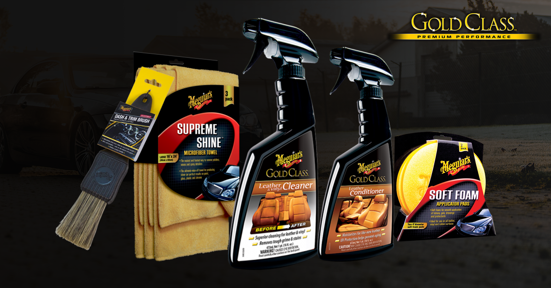 Meguiar's Gold Class Læder & vinyl pleje kit