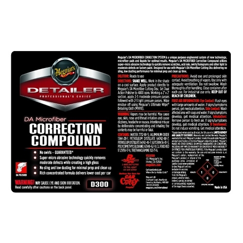 MG Correction Compound - D9916 Label