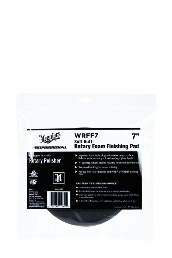 Rotary Foam Finishing pad 7" (sort)